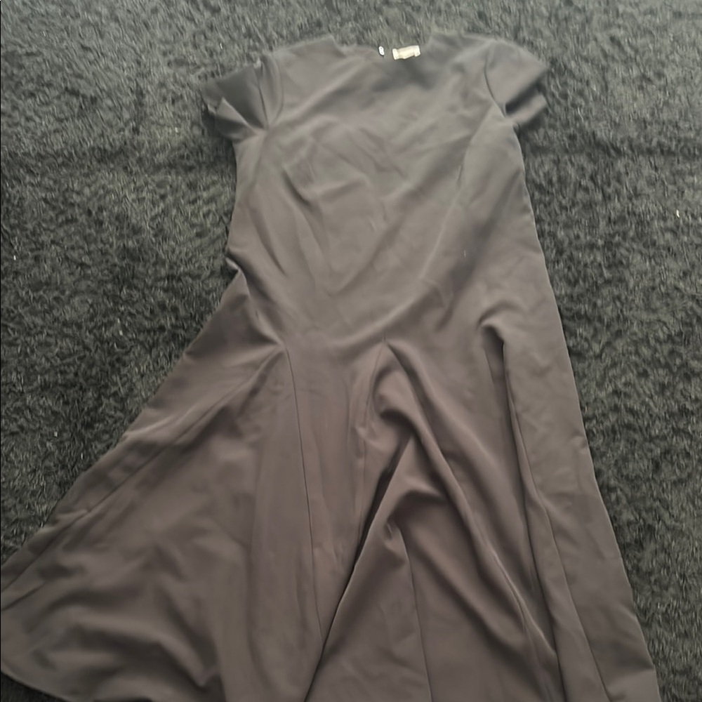 H&M Gray Sleeveless A-Line Maxi Dress